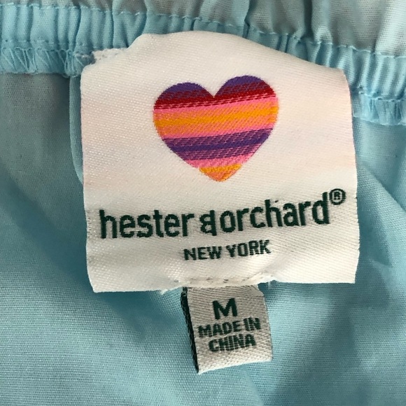 Hester & Orchard Blue puff sleeve, smocked detail button down blouse - Picture 3 of 9